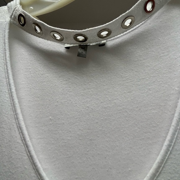 Charlotte Russe white top Sz M - Picture 4 of 8